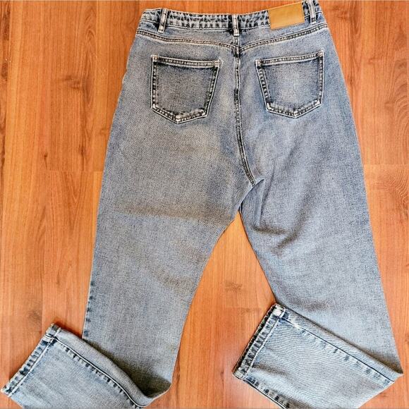 MISSGUIDED MED WASH DISTRESSED JEANS SIZE 8 - Picture 3 of 8